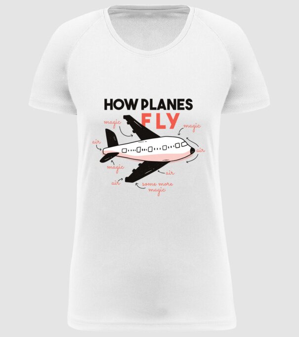 Avioane model alb pe tricou