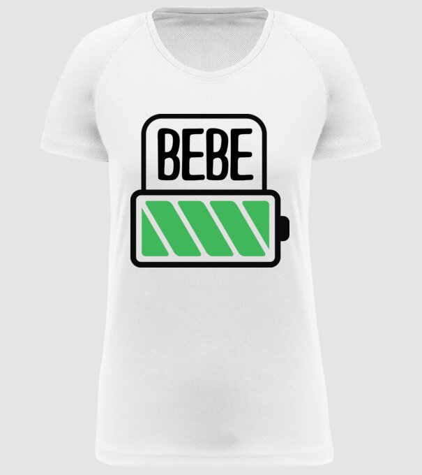 Bebe încărcat model alb pe tricou