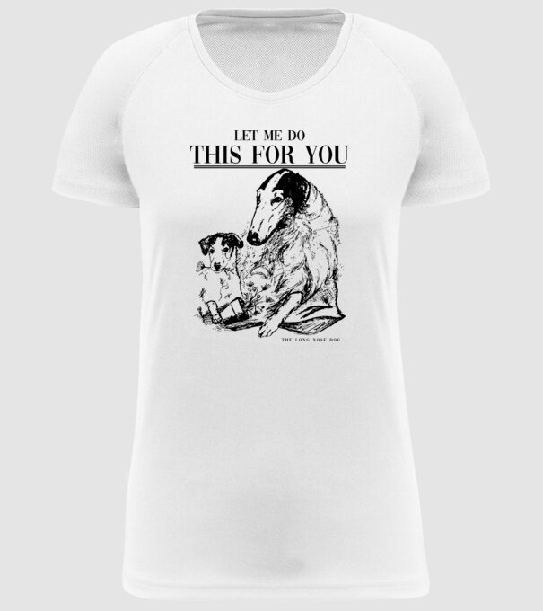 BORZOI Elagant model alb pe tricou