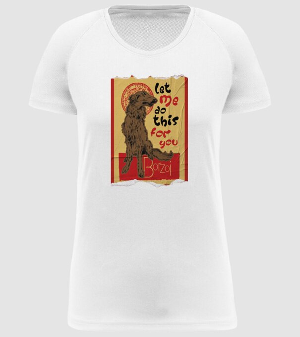 BORZOI retro poster chat noir poster texture model alb pe tricou