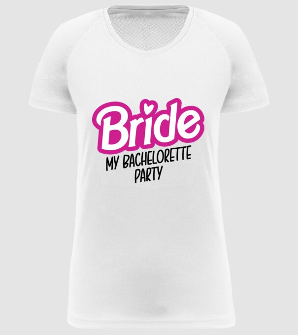 Bride Barbie model alb pe tricou