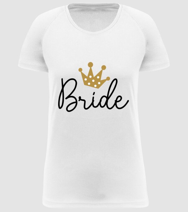 Bride princess model alb pe tricou