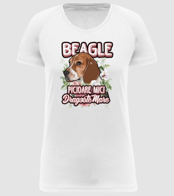 Bulldog francez picioare mici dragoste mare model alb pe tricou
