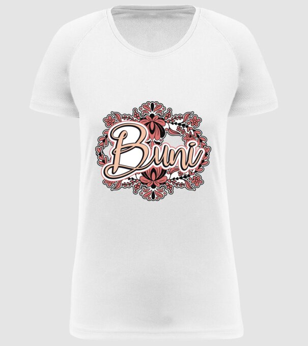 Buni model alb pe tricou
