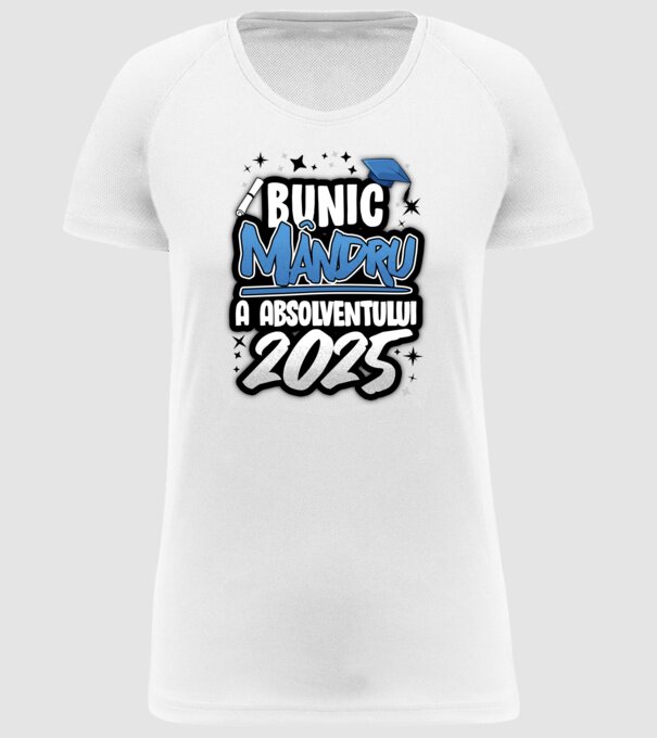Bunic MÂNDRU a absolventului model alb pe tricou