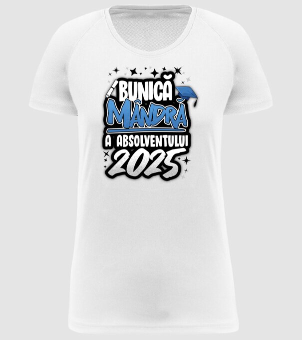 Bunică MÂNDRĂ a absolventului model alb pe tricou