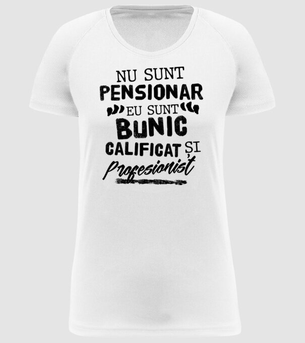 Bunicul profesionist model alb pe tricou