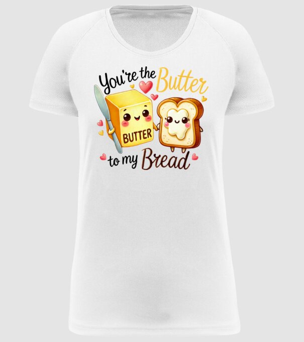 Butter to my Bread model alb pe tricou