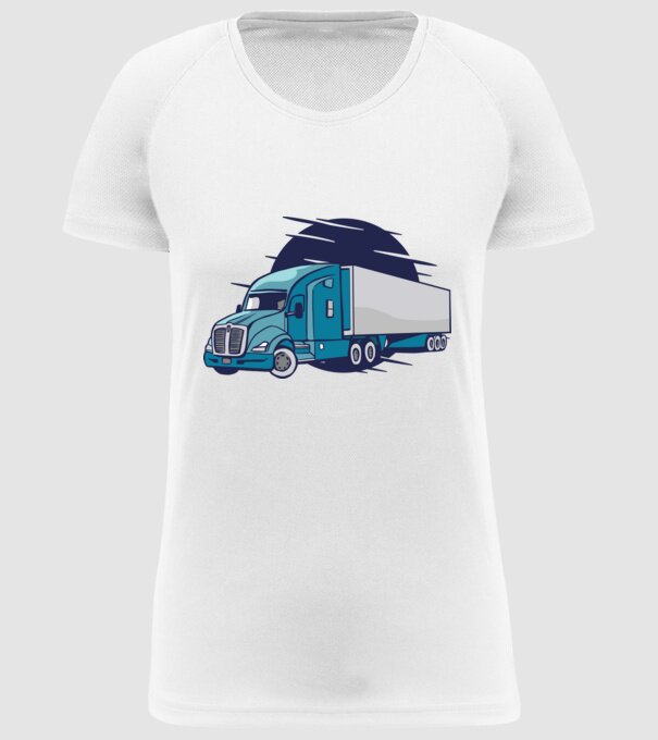 Camioane model alb pe tricou