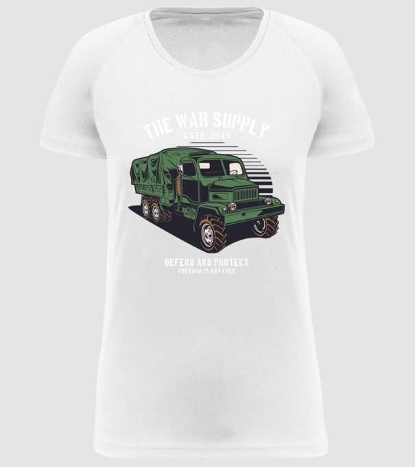 Camioane model alb pe tricou