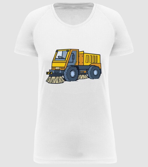 Camioane model alb pe tricou