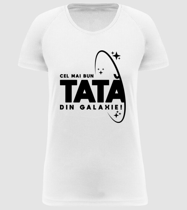 Cel mai bun tată din Galaxie! model alb pe tricou