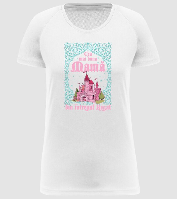 Cea mai bună mamă din întregul regat model alb pe tricou