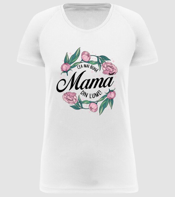 Cea mai bună mamă din lume model alb pe tricou