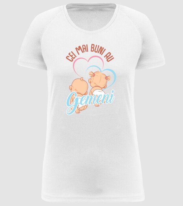 Cei mai buni au gemeni model alb pe tricou