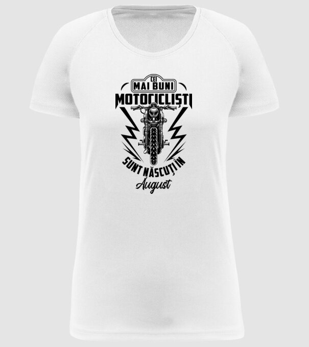 Cei mai buni motocicliști sunt născuți în August model alb pe tricou