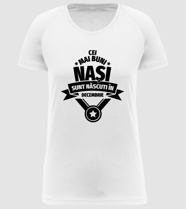 Cei mai buni nași sunt născuți în decembrie. model alb pe tricou