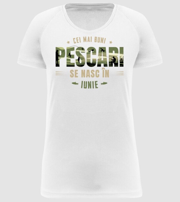Cei mai buni pescari se nasc în iunie model alb pe tricou