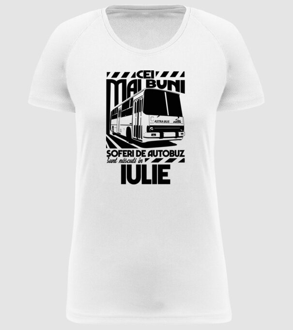 Cei mai buni șoferi de autobuz sunt născuți în Iulie model alb pe tricou
