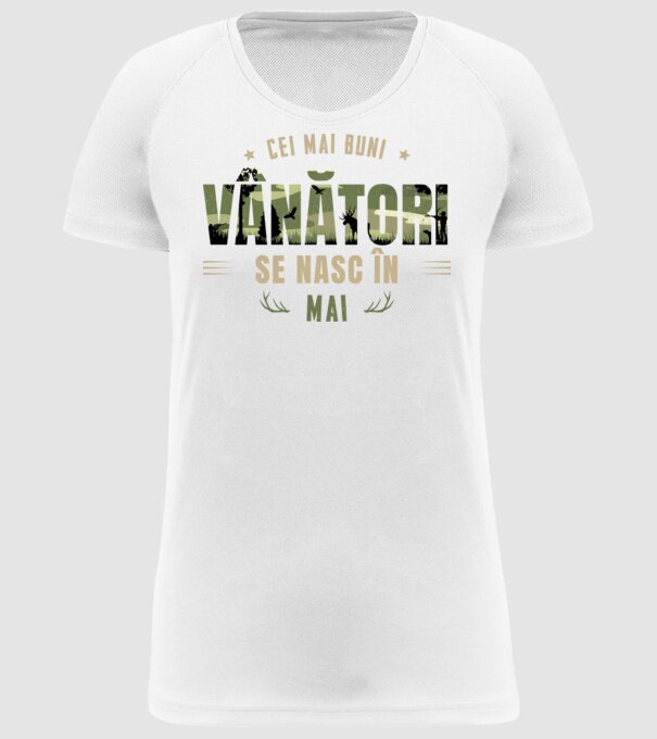 Cei mai buni vânători se nasc în mai model alb pe tricou