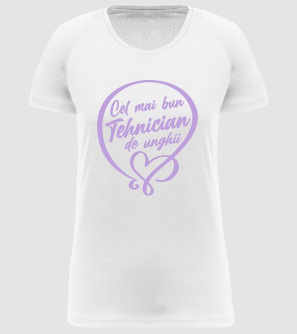Cel mai bun tehnician de unghii model alb pe tricou