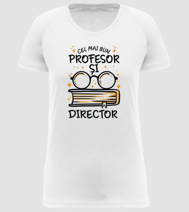 Cel mai profesor director model alb pe tricou