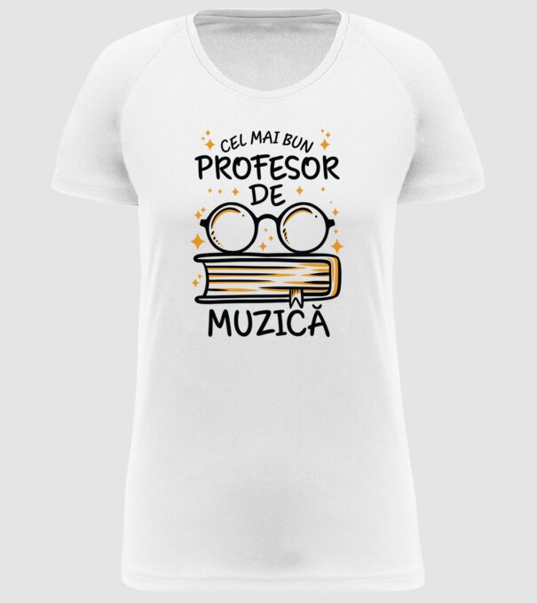 Cel mai profesor muzică model alb pe tricou