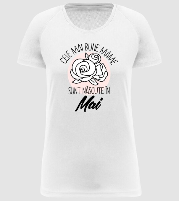 Cele mai bune mame sunt născute în Mai model alb pe tricou