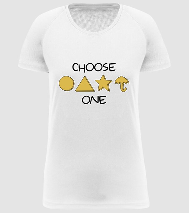 choose one squid game model alb pe tricou