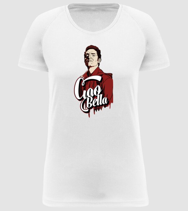 ciao bella berlin model alb pe tricou