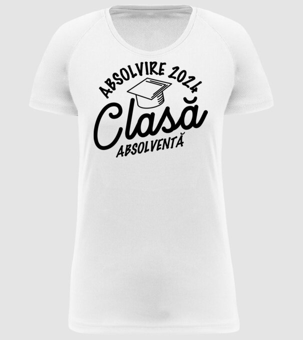 Clasă absolventă model alb pe tricou
