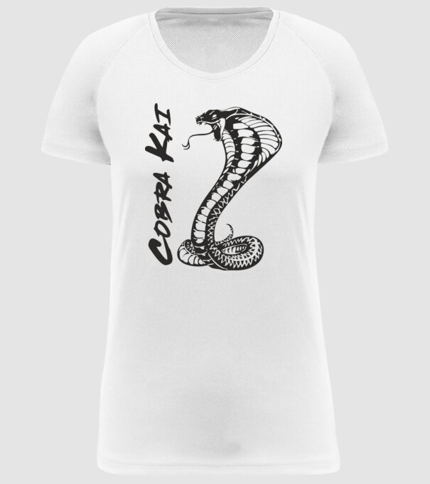 cobra kai black model alb pe tricou
