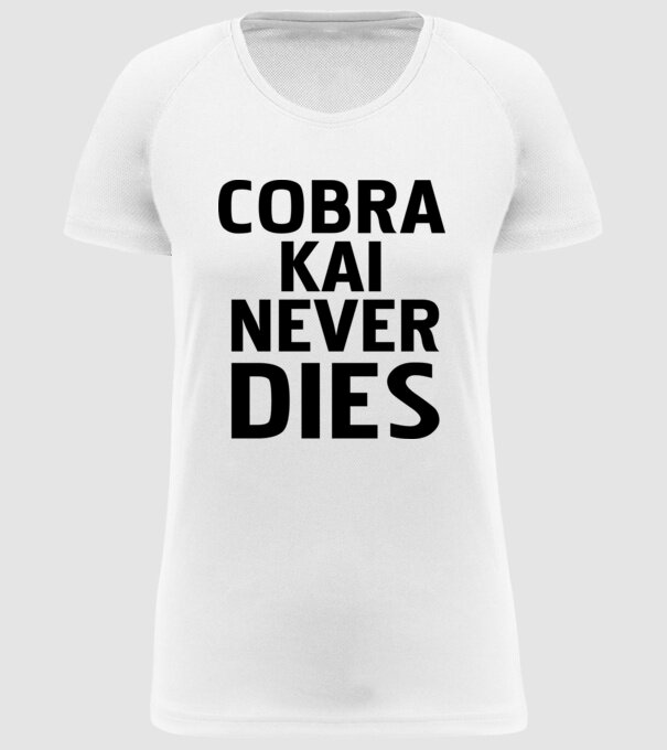 cobra kai never dies model alb pe tricou