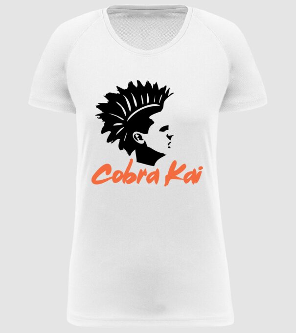 cobra kai punk model alb pe tricou