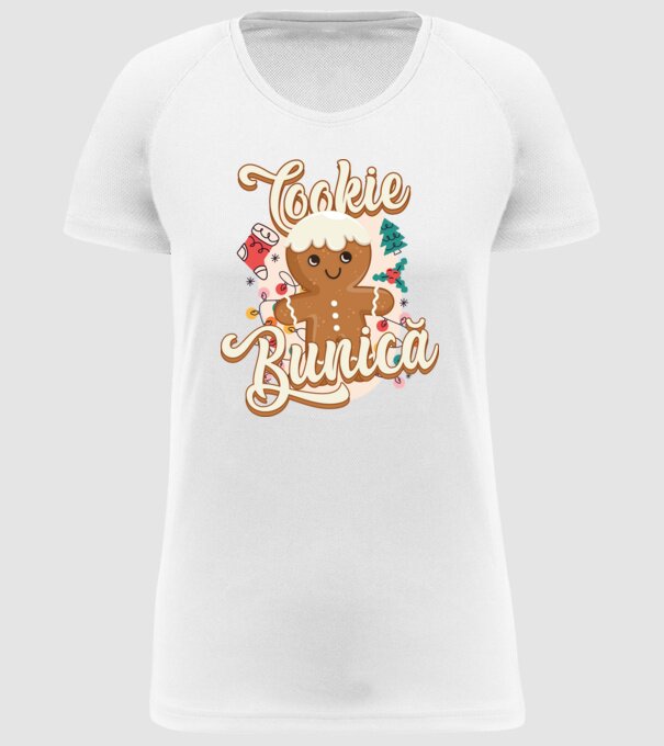 Cookie bunică model alb pe tricou