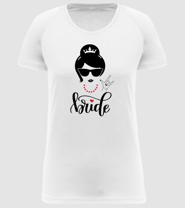 Cool Bride model alb pe tricou
