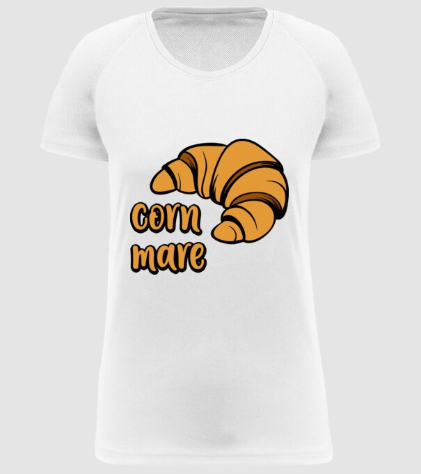 corn mare model alb pe tricou