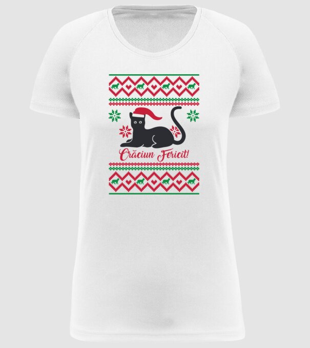 crăciun fericit model alb pe tricou
