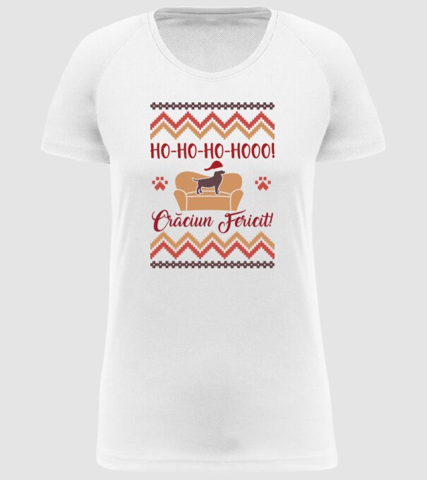 un Crăciun ho-ho-hoo-hoo fericit! model alb pe tricou