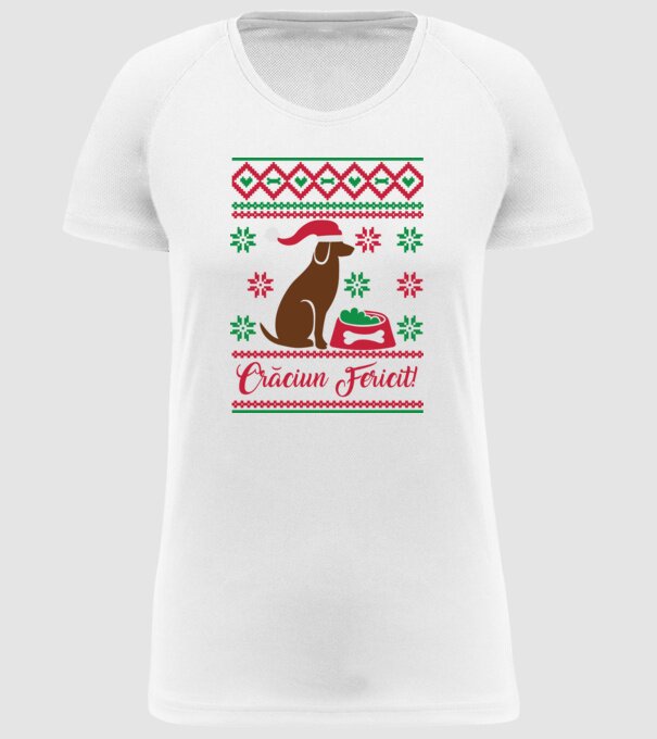 crăciun fericit model alb pe tricou