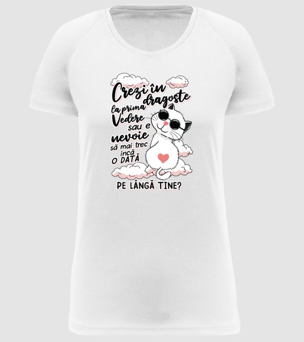 Crezi în dragoste-la prima vedere model alb pe tricou