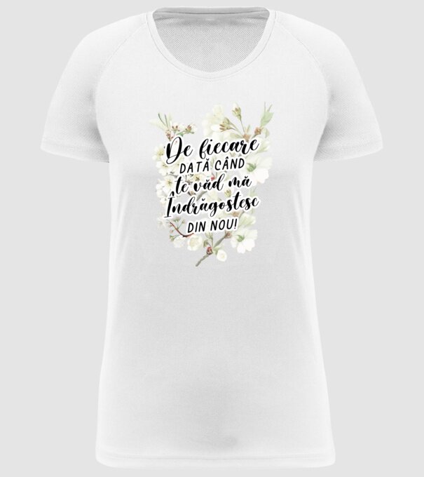 De fiecare dată când te văd mă îndrăgostesc din nou model alb pe tricou