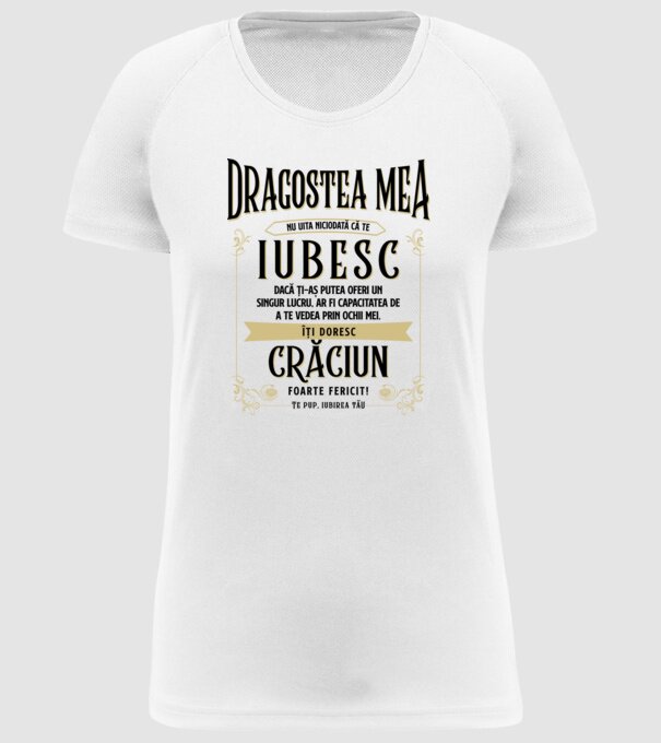 Dragostea mea model alb pe tricou