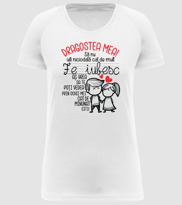 Dragostea mea Cât de minunat ești model alb pe tricou