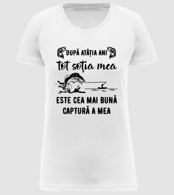 după atâția ani, tot soția mea este cea mai bună captură a mea D9914124 model alb pe tricou