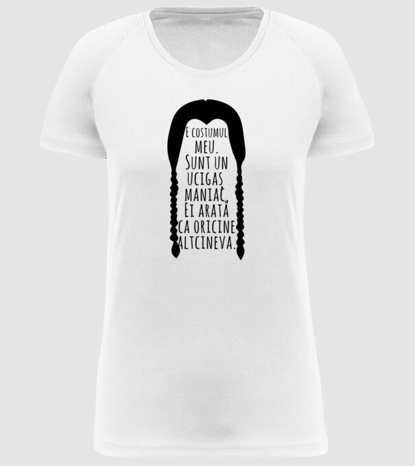 E costumul meu. Sunt un ucigaș maniac. Ei arată ca oricine altcineva. model alb pe tricou