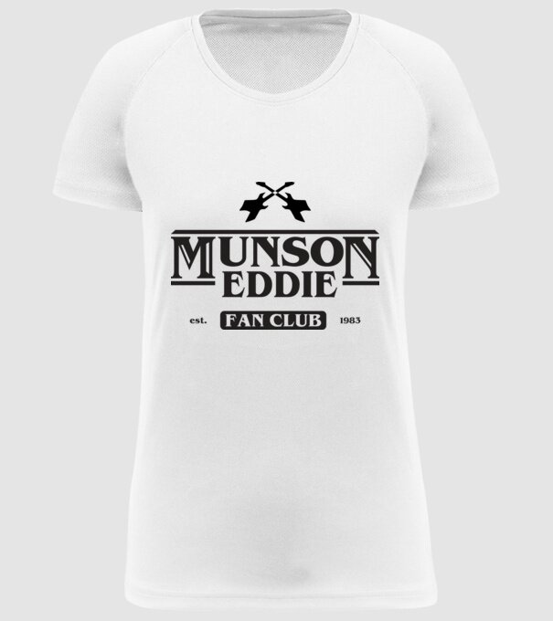 eddie munson fan club model alb pe tricou