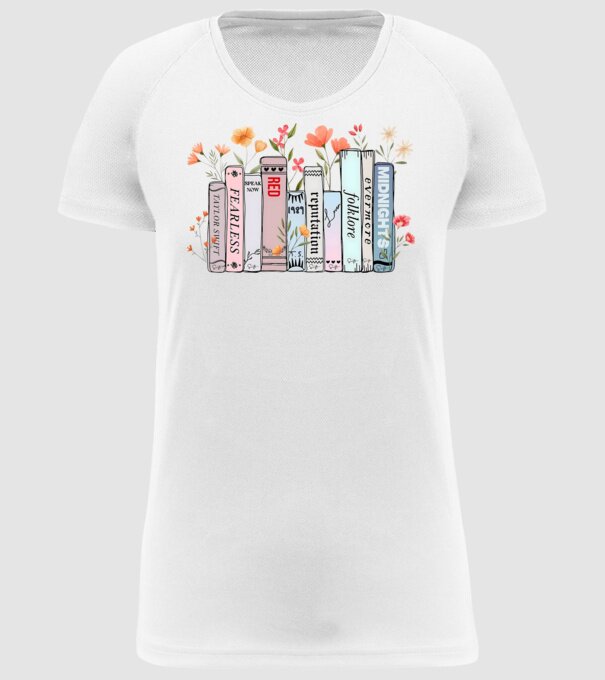 Eras tour books color model alb pe tricou