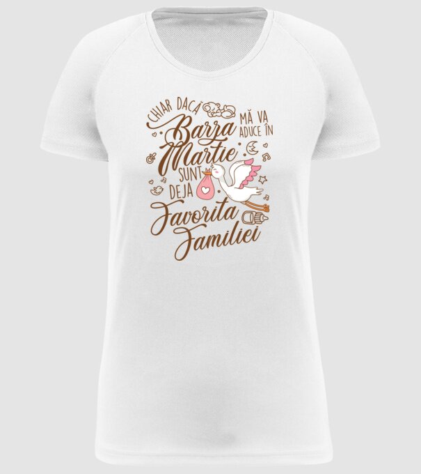 Favorita familiei MARTIE model alb pe tricou