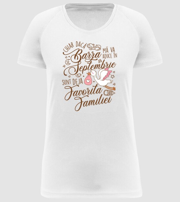 Favorita familiei SEPTEMBRIE model alb pe tricou